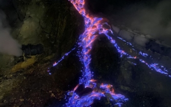 Blaues Feuer Ijen Bromo Sonnenaufgang